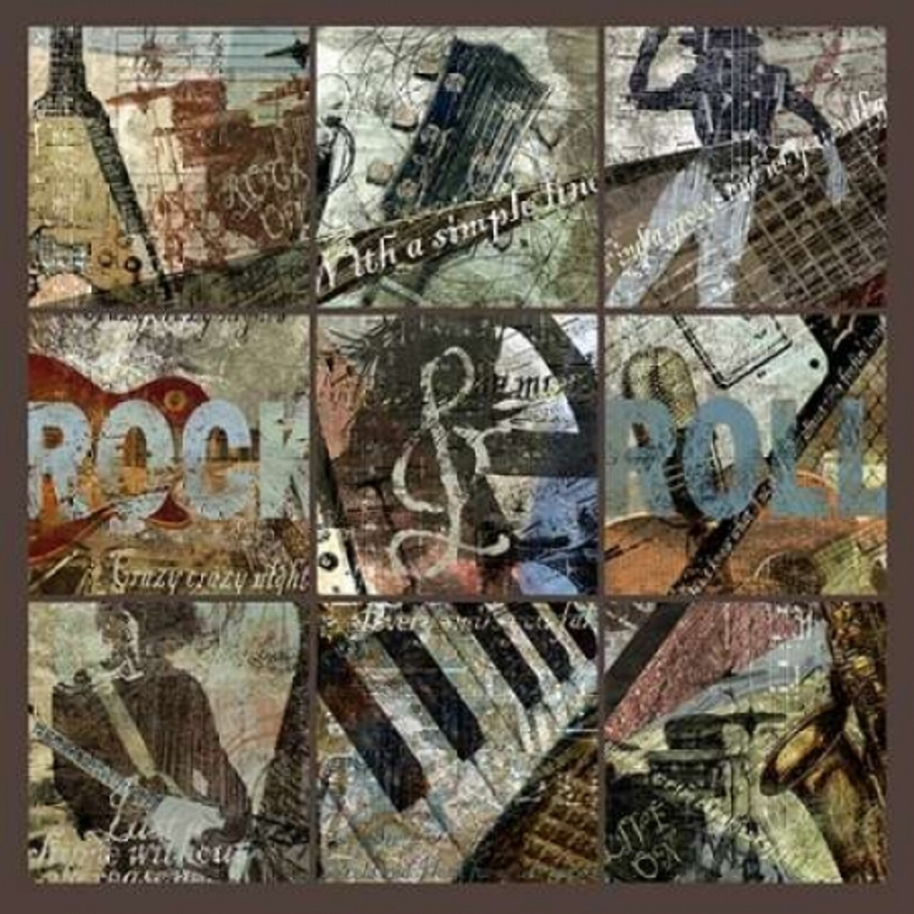 ROCK and ROLL 9-PATCH- with grid Poster Print by Eric Yang - Item # VARPDXEY20229